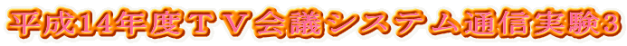 平成14年度TV会議システム通信実験3